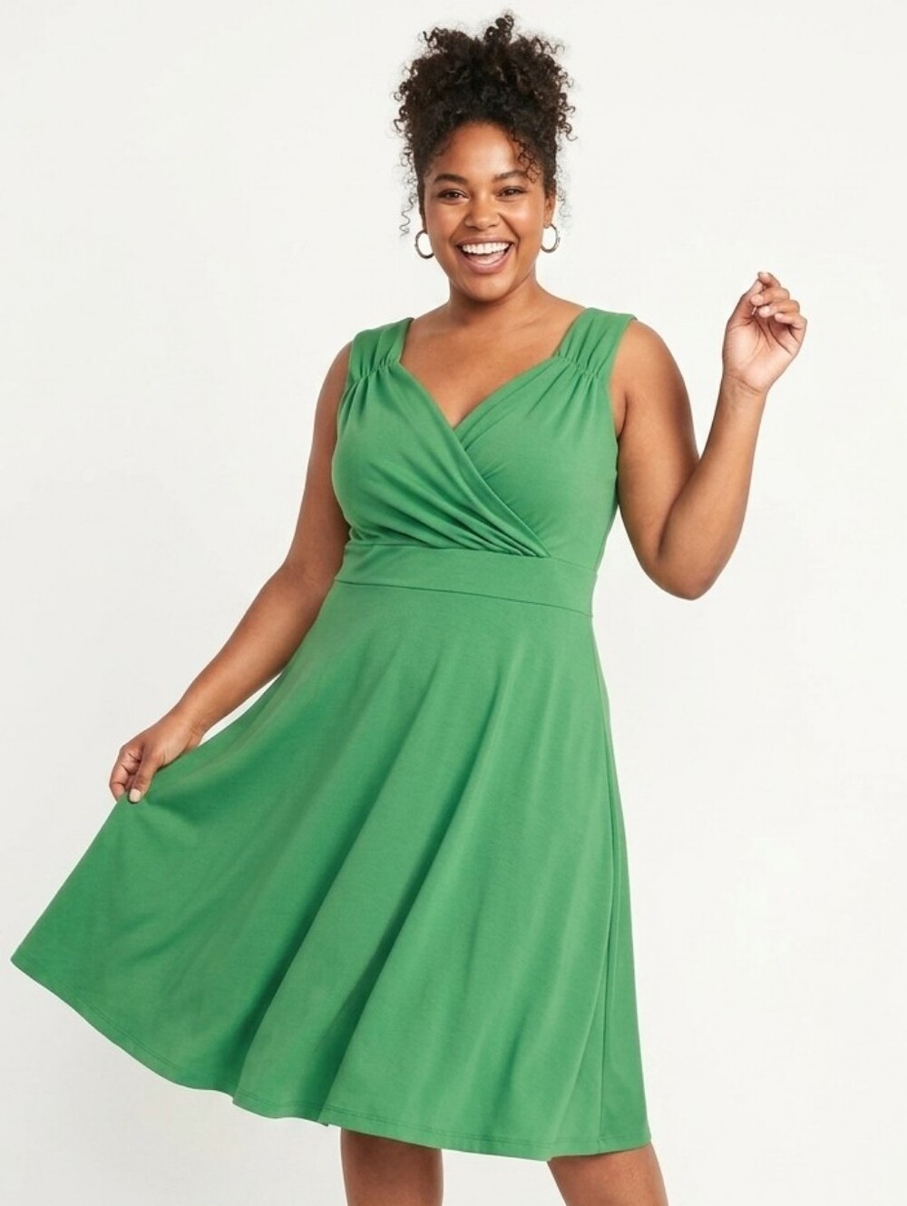Grace Karin Green Sleeveless Midi Dress